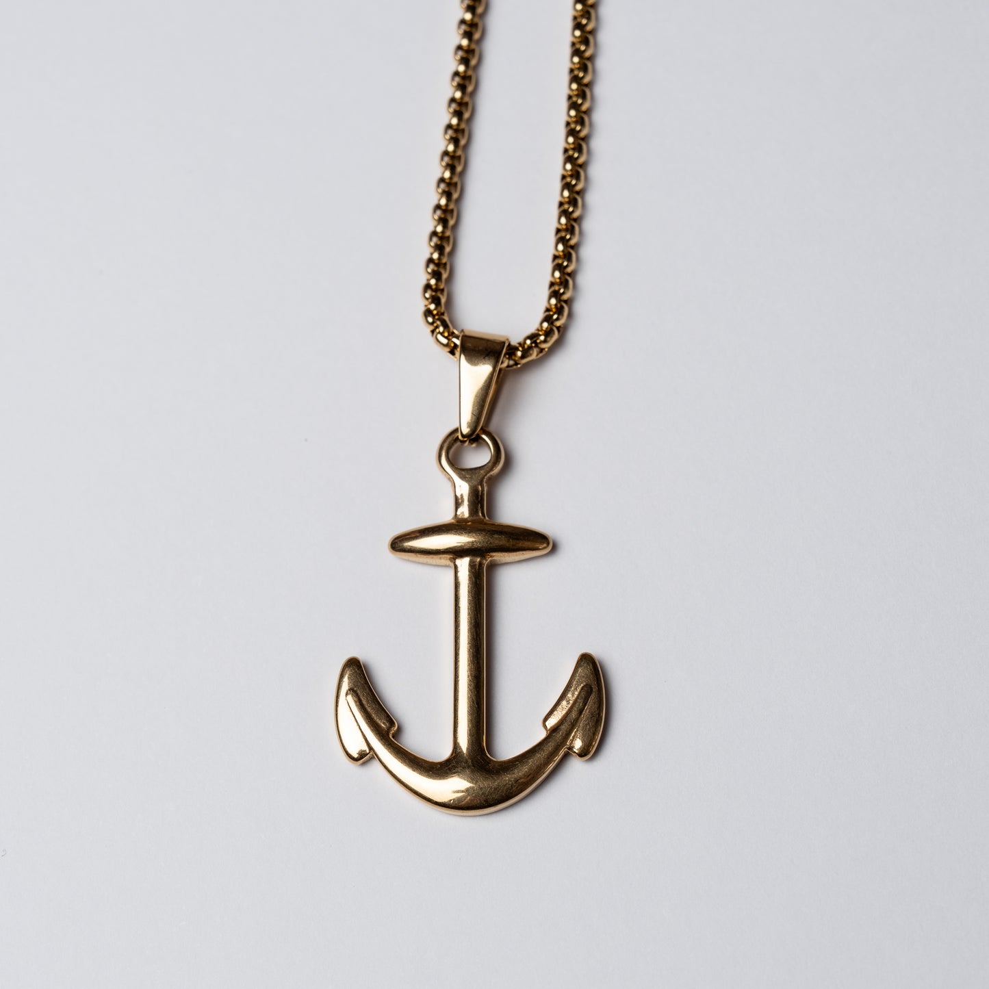 Collar Ancla Dorado Complemento Unisex Ideal Para Cualquier Ocasión.
