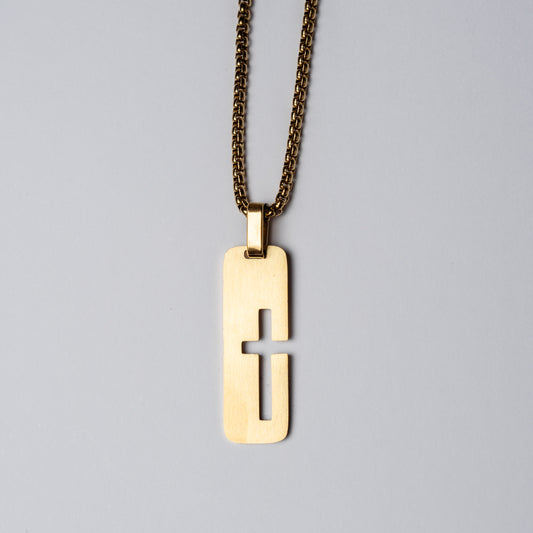 Collar de Cruz Moderno Colgante Espiritual con Toque Contemporáneo