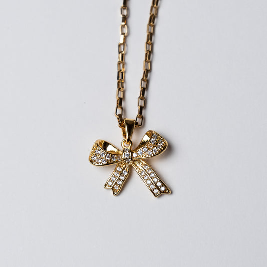 Collar Lazo Brillante con Detalles en Cristal